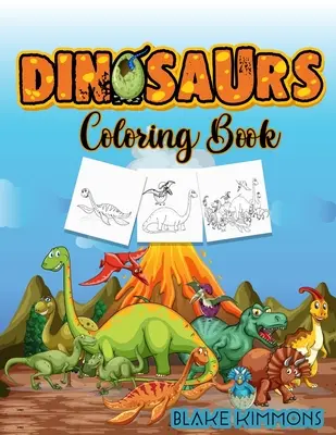 Dinosauri Carte de colorat: Carte de activități pentru copii, învață numele dinozaurilor și colorează-i - Dinosaurs Coloring Book: Activity book for kids, learn dinosaurs names and color them