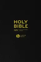 Biblia NIV cu caractere mai mari din piele neagră - NIV Larger Print Black Leather Bible