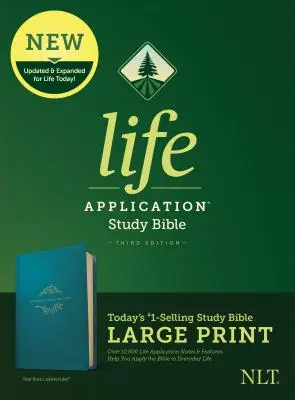 NLT Life Application Study Bible, Third Edition, Large Print (în formă de piele, albastru teal) - NLT Life Application Study Bible, Third Edition, Large Print (Leatherlike, Teal Blue)