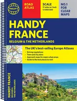 Philip's Handy Road Atlas Franța, Belgia și Țările de Jos - A5 cu spirală - Philip's Handy Road Atlas France, Belgium and The Netherlands - Spiral A5