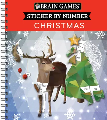 Brain Games - Sticker by Number: Crăciun (28 de imagini pentru autocolant) - Brain Games - Sticker by Number: Christmas (28 Images to Sticker)