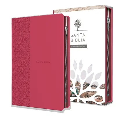 Biblia Reina Valera 1960 Letra Grande. Smil Piel Fucsia, Cremallera, Tamao Manual / Spanish Holy Bible Rvr 1960. Mărime la îndemână, Tipar mare, Leathersof - Biblia Reina Valera 1960 Letra Grande. Smil Piel Fucsia, Cremallera, Tamao Manual / Spanish Holy Bible Rvr 1960. Handy Size, Large Print, Leathersof
