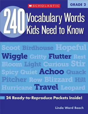 240 de cuvinte de vocabular pe care copiii trebuie să le știe: Grade 2: 24 de pachete gata de reproducere în interior! - 240 Vocabulary Words Kids Need to Know: Grade 2: 24 Ready-To-Reproduce Packets Inside!