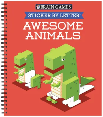 Brain Games - Sticker by Letter: Awesome Animals (Puzzle-uri cu autocolante - Carte de activități pentru copii) - Brain Games - Sticker by Letter: Awesome Animals (Sticker Puzzles - Kids Activity Book)