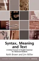 A Critical Account of English Syntax: Gramatică, sens, text - A Critical Account of English Syntax: Grammar, Meaning, Text