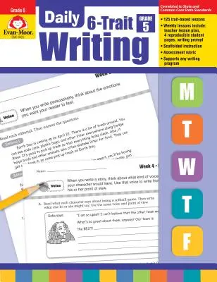 Scrierea zilnică cu 6 trăsături, clasa 5 - Daily 6-Trait Writing Grade 5