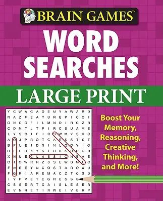 Brain Games - Căutarea cuvintelor - Tipar mare (violet) - Brain Games - Word Searches - Large Print (Purple)