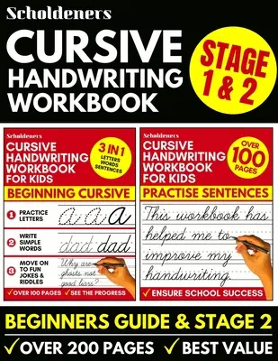 Cursive Handwriting Workbook: Set de cărți 2 în 1 pentru copii (Cursive for Beginners / Cursive Writing Practice Book) - Cursive Handwriting Workbook: 2-in-1 Book Set For Kids (Cursive for Beginners / Cursive Writing Practice Book)
