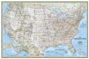 National Geographic: Harta de perete clasică a Statelor Unite (dimensiune poster: 36 X 24 inci) - National Geographic: United States Classic Wall Map (Poster Size: 36 X 24 Inches)