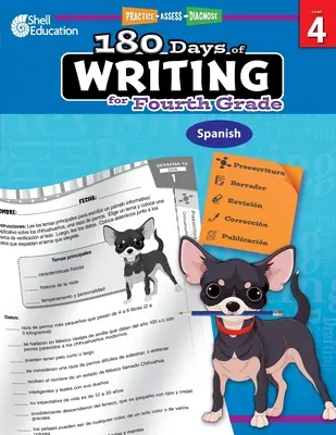 180 Days of Writing pentru clasa a patra (spaniolă): Practică, evaluare, diagnosticare - 180 Days of Writing for Fourth Grade (Spanish): Practice, Assess, Diagnose