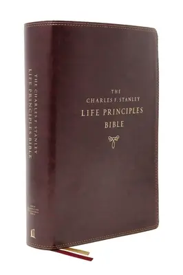 Nasb, Charles F. Stanley Life Principles Bible, 2nd Edition, Leathersoft, Burgundy, Thumb Indexed, Comfort Print: Sfânta Biblie, New American Standard Bi - Nasb, Charles F. Stanley Life Principles Bible, 2nd Edition, Leathersoft, Burgundy, Thumb Indexed, Comfort Print: Holy Bible, New American Standard Bi