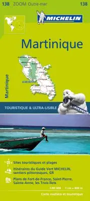 Hartă Michelin Martinique Zoom 138 - Michelin Zoom Martinique Map 138