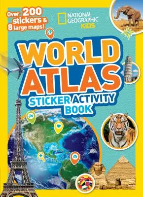 Atlasul lumii Carte de activități cu autocolante - World Atlas Sticker Activity Book