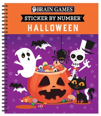 Jocuri pentru creier - Sticker by Number: Halloween - Brain Games - Sticker by Number: Halloween