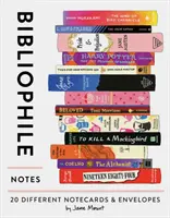 Bibliophile Notes: 20 Different Notecards & Envelopes (Cărți de notițe pentru iubitorii de cărți, Cărți de notițe ilustrate, Papetărie) - Bibliophile Notes: 20 Different Notecards & Envelopes (Notecards for Book Lovers, Illustrated Notecards, Stationery)