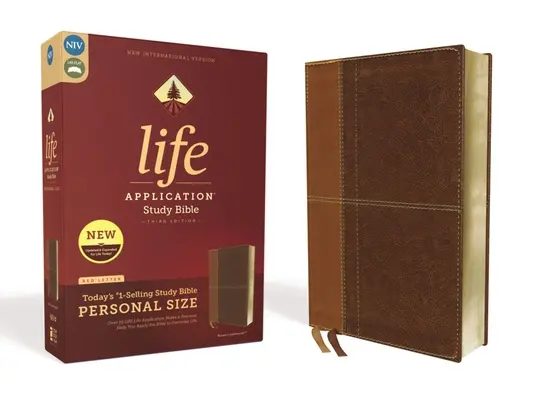 Niv, Biblia de studiu Life Application, Ediția a treia, Format personal, Leathersoft, Maro, Red Letter Edition - Niv, Life Application Study Bible, Third Edition, Personal Size, Leathersoft, Brown, Red Letter Edition