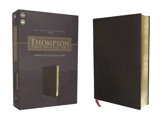 Nasb, Biblie Thompson cu referințe în lanț, piele forțată, negru, litere roșii, 1977 Text - Nasb, Thompson Chain-Reference Bible, Bonded Leather, Black, Red Letter, 1977 Text