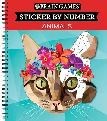 Brain Games - Sticker by Number: Animale (28 Images to Sticker) - Brain Games - Sticker by Number: Animals (28 Images to Sticker)