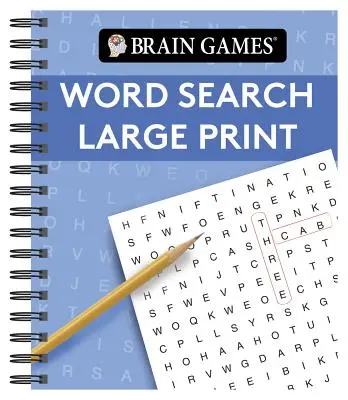 Brain Games - Căutarea cuvintelor cu caractere mari (albastru) - Brain Games - Word Search Large Print (Blue)