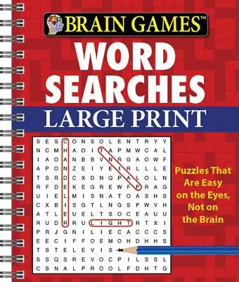 Brain Games - Căutarea cuvintelor - Tipar mare (roșu) - Brain Games - Word Searches - Large Print (Red)