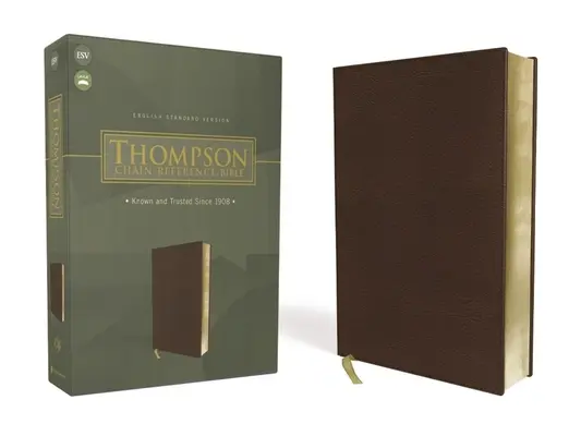 Esv, Biblia cu lanț de referință Thompson, Piele moale, maro, litere roșii - Esv, Thompson Chain-Reference Bible, Leathersoft, Brown, Red Letter