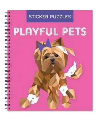 Brain Games - Sticker by Letter: Animale de companie jucăușe (Sticker Puzzles - Carte de activități pentru copii) - Brain Games - Sticker by Letter: Playful Pets (Sticker Puzzles - Kids Activity Book)
