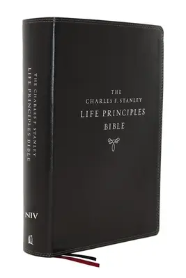 Niv, Charles F. Stanley Life Principles Bible, 2nd Edition, Leathersoft, Black, thumb indexed, Comfort Print: Sfânta Biblie, Noua versiune internațională - Niv, Charles F. Stanley Life Principles Bible, 2nd Edition, Leathersoft, Black, Thumb Indexed, Comfort Print: Holy Bible, New International Version