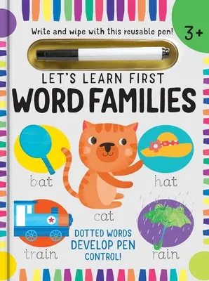 Let's Learn: Familii de cuvinte (Scrie și șterge): (Abilități de citire timpurie, Caiet de lucru pentru scrierea literelor, Controlul stiloului) - Let's Learn: Word Families (Write and Wipe): (Early Reading Skills, Letter Writing Workbook, Pen Control)