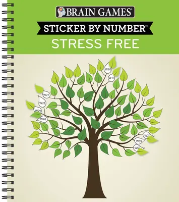 Brain Games - Sticker by Number: Fără stres (28 de imagini pentru autocolant) - Brain Games - Sticker by Number: Stress Free (28 Images to Sticker)