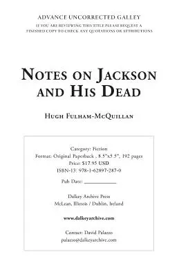 Note despre Jackson și morții săi - Notes on Jackson and His Dead