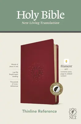 Biblia de referință NLT Thinline, ediția Filament Enabled (litere roșii, piele, boabe, indexată) - NLT Thinline Reference Bible, Filament Enabled Edition (Red Letter, Leatherlike, Berry, Indexed)