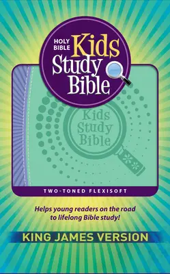 Biblia de studiu pentru copii KJV Flex violet și verde imprimabilă (piele naturală) - KJV Kids Study Bible Flex Purple and Green Imprintable (Genuine Leather)