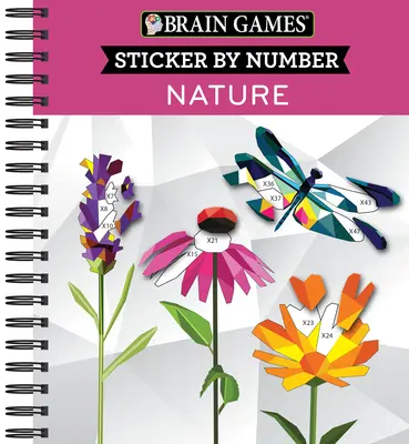 Jocuri pentru creier - Sticker by Number: Natura - 2 cărți în 1 (42 de imagini pentru autocolant) - Brain Games - Sticker by Number: Nature - 2 Books in 1 (42 Images to Sticker)