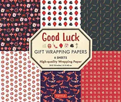 Good Luck Gift Wrapping Papers 6 Foi: Hârtie de ambalaj de înaltă calitate de 24 X 18 inci (61 X 45 CM) - Good Luck Gift Wrapping Papers 6 Sheets: High-Quality 24 X 18 Inch (61 X 45 CM) Wrapping Paper