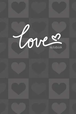 Love Notebook, Blank Write-in Journal, Dotted Lines, Wide Ruled, Medium (A5) 6 x 9 In (Gray)