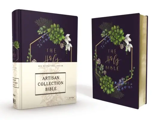 Niv, Biblia Artisan Collection, pânză pe carton, Navy Floral, margini proiectate sub aurire, Ediție cu litere roșii, Comfort Print - Niv, Artisan Collection Bible, Cloth Over Board, Navy Floral, Designed Edges Under Gilding, Red Letter Edition, Comfort Print