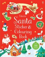 Cartea de abțibilduri și colorat Moș Crăciun - Santa Sticker and Colouring Book