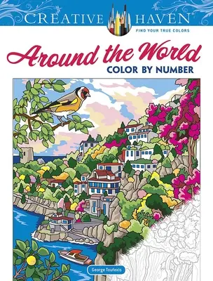 Creative Haven Around the World de colorat după număr - Creative Haven Around the World Color by Number