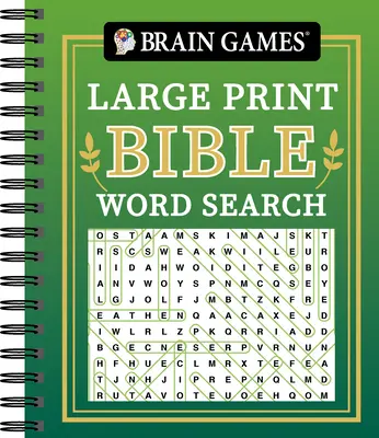 Brain Games - Căutarea cuvintelor biblice cu caractere mari (verde) - Brain Games - Large Print Bible Word Search (Green)