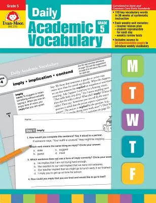 Daily Academic Vocabulary Grade 5 [Cu transparențe] - Daily Academic Vocabulary Grade 5 [With Transparencies]