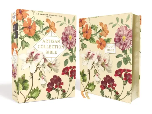 Nasb, Biblia Artisan Collection, piele fină, Almond Floral, ediția Red Letter, text 1995, imprimare confortabilă - Nasb, Artisan Collection Bible, Leathersoft, Almond Floral, Red Letter Edition, 1995 Text, Comfort Print