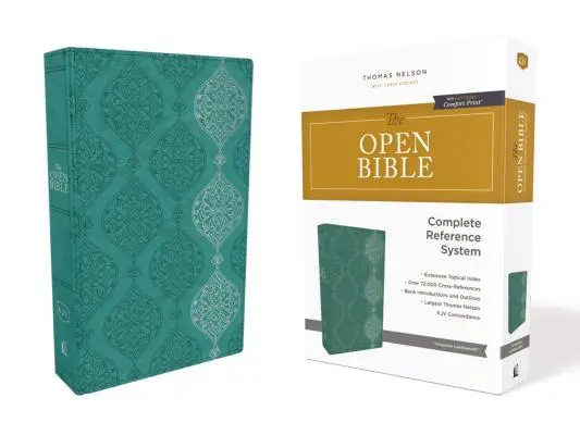The KJV, Open Bible, Leathersoft, Blue, Red Letter Edition, Comfort Print: Sistem complet de referință - The KJV, Open Bible, Leathersoft, Blue, Red Letter Edition, Comfort Print: Complete Reference System