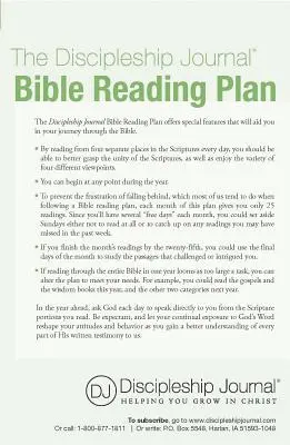 Jurnalul uceniciei Plan de citire a Bibliei - pachet de 25 - The Discipleship Journal Bible Reading Plan 25-Pack