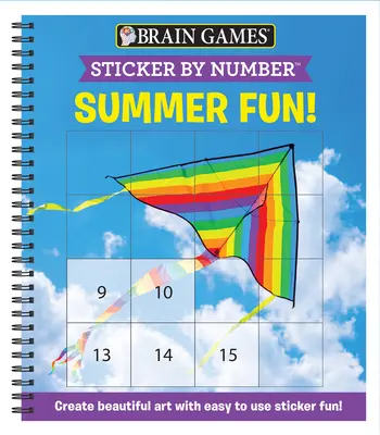Jocuri pentru creier - Sticker by Number: Distracție de vară! (Easy - Stickere pătrate): Creează o artă frumoasă cu autocolante ușor de folosit Fun! - Brain Games - Sticker by Number: Summer Fun! (Easy - Square Stickers): Create Beautiful Art with Easy to Use Sticker Fun!