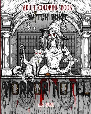 Carte de colorat pentru adulți Horror Hotel: Vânătoare de vrăjitoare - Adult Coloring Book Horror Hotel: Witch Hunt