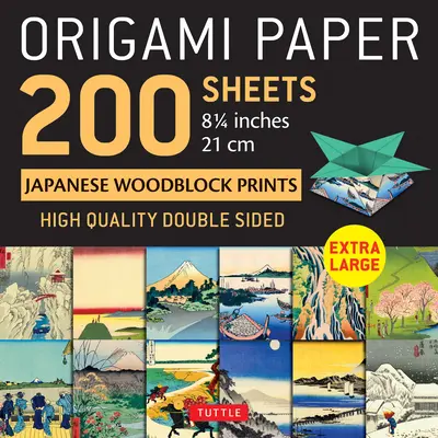 Hârtie Origami 200 de coli Imprimări japoneze pe blocuri de lemn 8 1/4: Extra Large Tuttle Origami Paper: Foi Origami de înaltă calitate cu două fețe imprimate cu 12 D - Origami Paper 200 Sheets Japanese Woodblock Prints 8 1/4: Extra Large Tuttle Origami Paper: High-Quality Double Sided Origami Sheets Printed with 12 D
