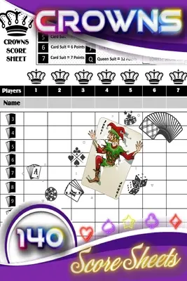Crowns Score Sheet: Format de buzunar 6 x 9 inch - Crowns Score Sheet: Pocket Size 6 x 9 inches