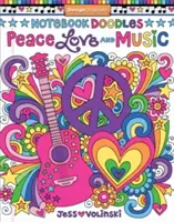 Notebook Doodles Peace, Love, and Music: Carte de colorat și activități - Notebook Doodles Peace, Love, and Music: Coloring & Activity Book