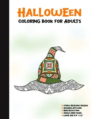 Halloween Carte de colorat pentru adulți: 50 de ilustrații de Halloween imprimate pe o singură parte, sigure pentru markere - Cadou pentru activități meșteșugărești distractive - Desi - Halloween Coloring Book for Adults: 50 Halloween Illustrations Printed On One Side, Safe For Markers - Fun Craft Activity Gift - Stress Relieving Desi