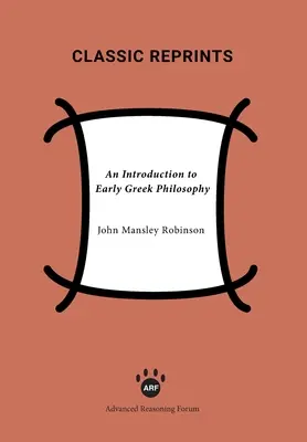 O introducere în filosofia greacă timpurie - An Introduction to Early Greek Philosophy
